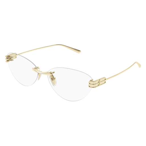 Eyeglasses frame Balenciaga Woman BB0489O004-GOLD-GOLD-TRANSPARENT61 - BB0489O004-GOLD-GOLD-TRANSPARENT61